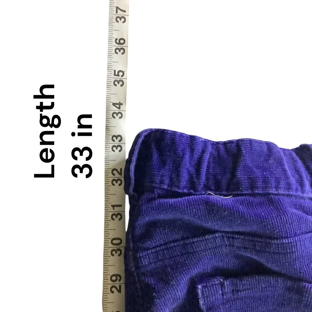 The Children’s Place Girls Corduroy Purple Flare Pants‎ Size 10 Adjustable Waist